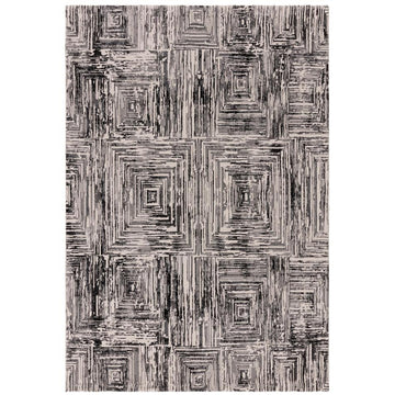 Kuza Portrait Modern Abstract Distressed Shimmer Hi-Lo Textured Soft Velvety Touch High-Density Durable Easy-Care Short Pile Grey Rug-Asiatic Carpets-Rug Love - The Most Loved Rug Store